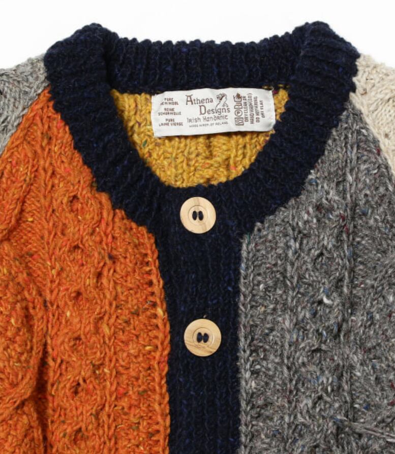 レディース クレイジーパターン クルーカーディガン | Sakura21 