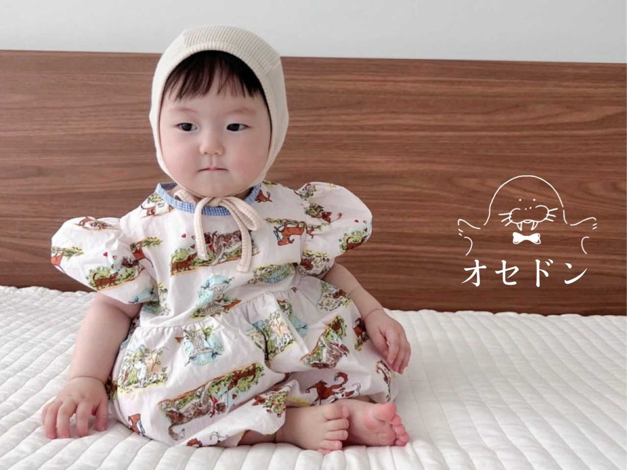 【my bebe】ビンテージドッグワンピーススーツ　70~80cm　240814 - 1