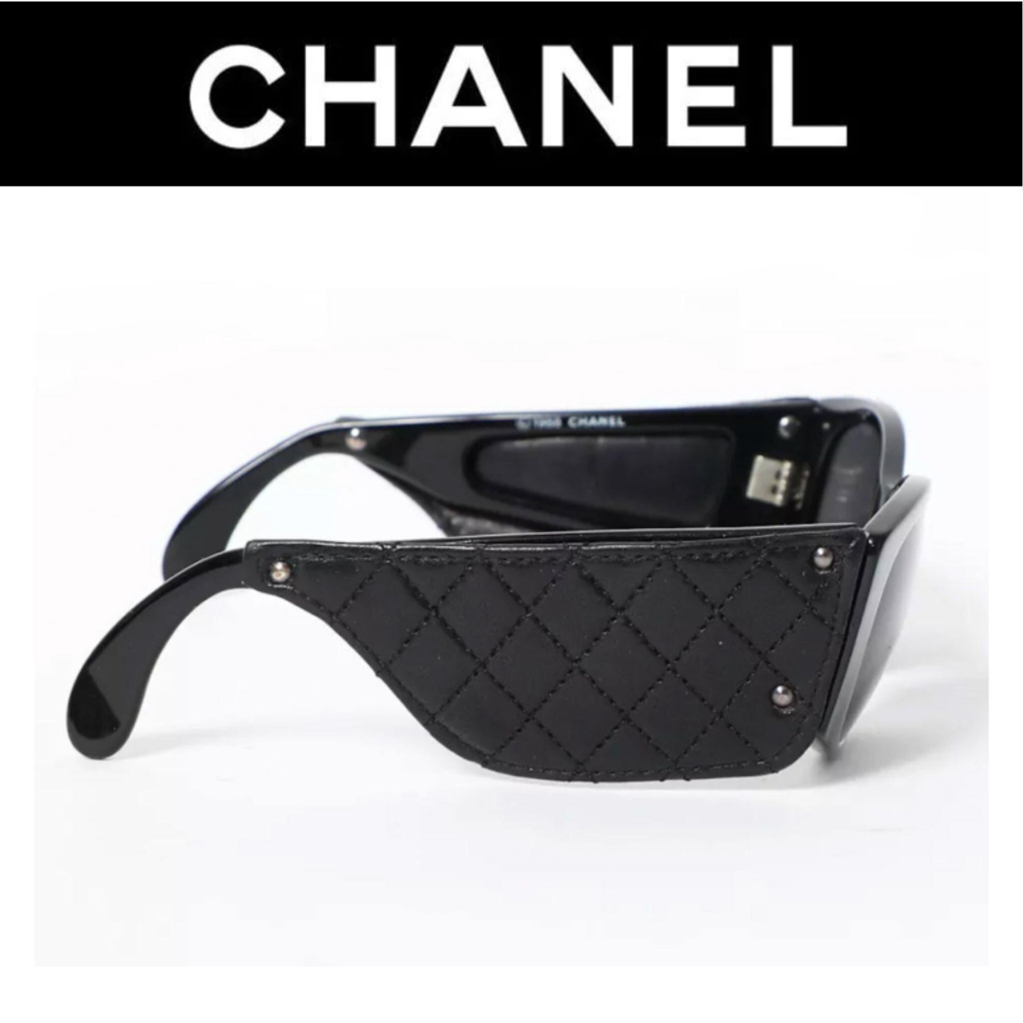 CHANEL シャネル サングラス マトラッセ キルティングレザー 1988
