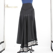 社交ダンス 衣装 スタンダード スカート レッスンウェア 女性用 レディース オールシーズン 白 黒 Scarlet スカーレット ブラック系 ホワイト系 花柄 レース シック デザイン フォーマル イベント パーティー コスチューム 体型カバー モード 機能性 伸縮性 約96cm 仕立て 繊細 エレガント 上質 タイツ ストレッチ スタイル