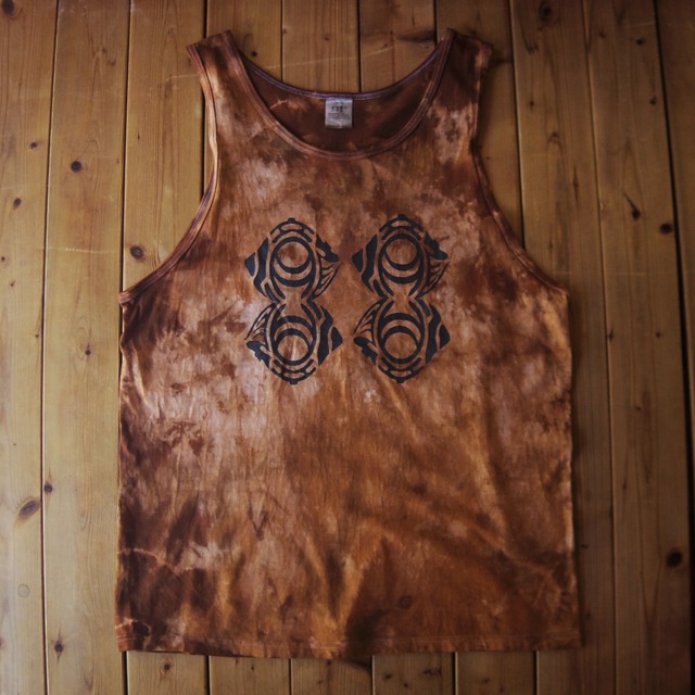 TKHOME FACTORY "88 LOGO" TANK TOP (Uneven dyeing) L #Brown