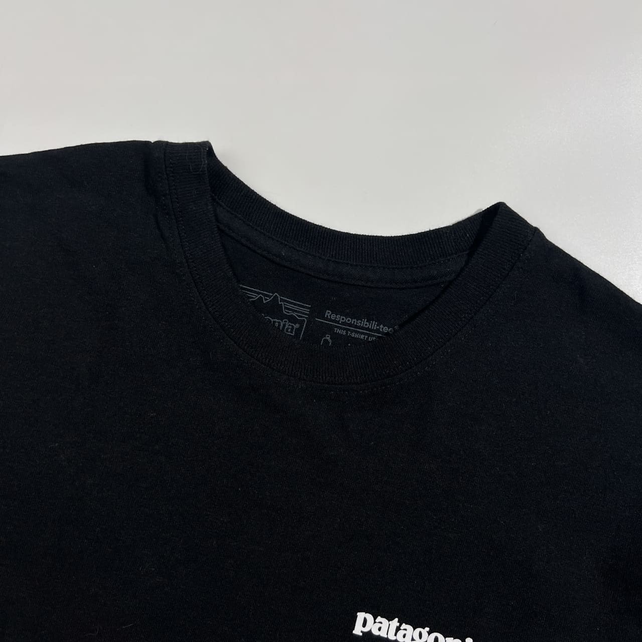 patagonia パタゴニア REGURAR FIT バック プリント 半袖 Tシャツ サイズ XS/ブラック系 メンズ アウトドア