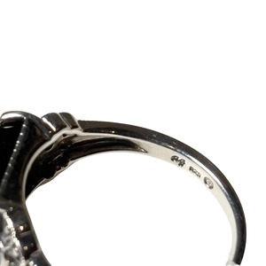 ROKUZAN silver Black Onyx & Opal ring
