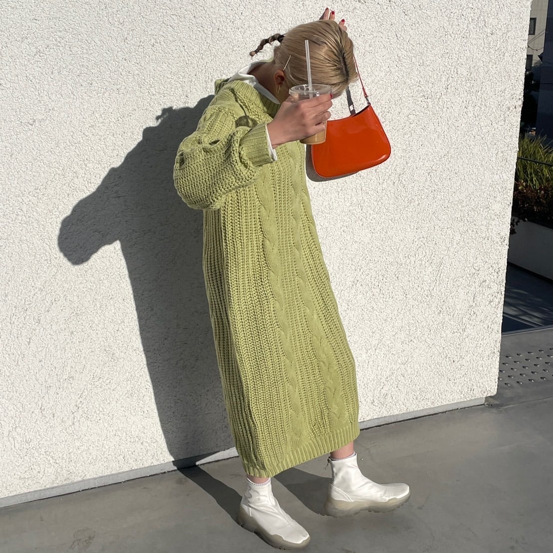 spring knitting long dress_LN0900