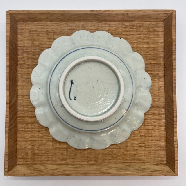 『吉田崇昭』菊形絵替わり5寸皿　2110200415585