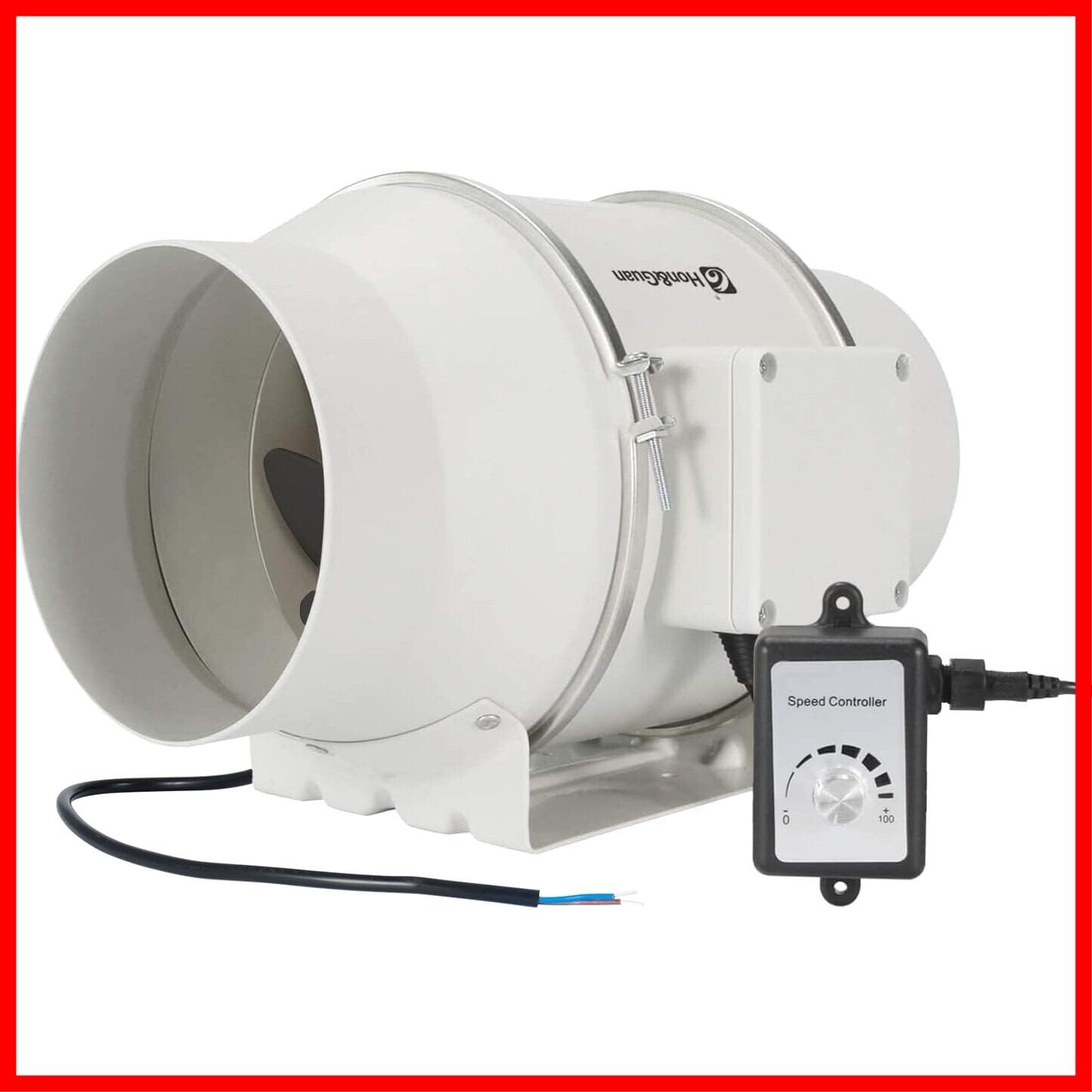 Hon&Guan ダクトファン 200mm HI-200SD 無段階スピード 工場 ファン