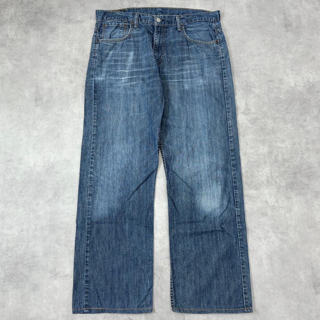 リーバイス569 Levis W34 ワイド バギー 青 古着 ヒゲ 22547