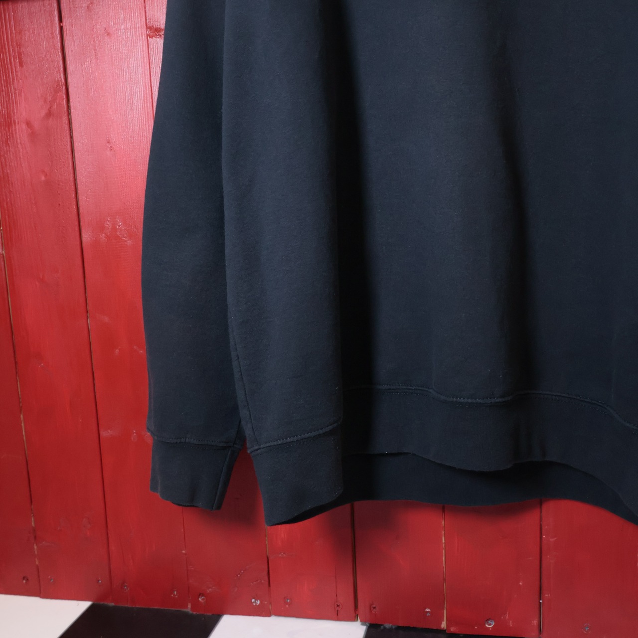 HARLEY-DAVIDSON ワンポイント刺繍ロゴスウェット 黒 ハーレーダビッドソン L