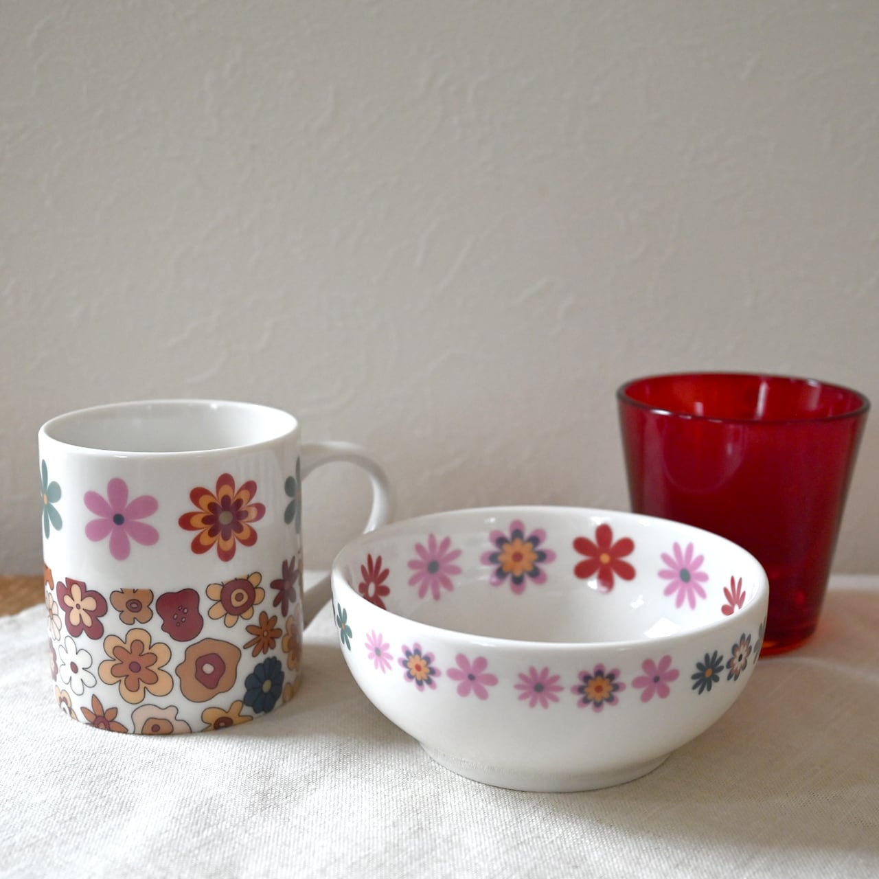 set割引】白磁用2枚セット アメリカンSMILEレトロ・GROOVYレトロ転写