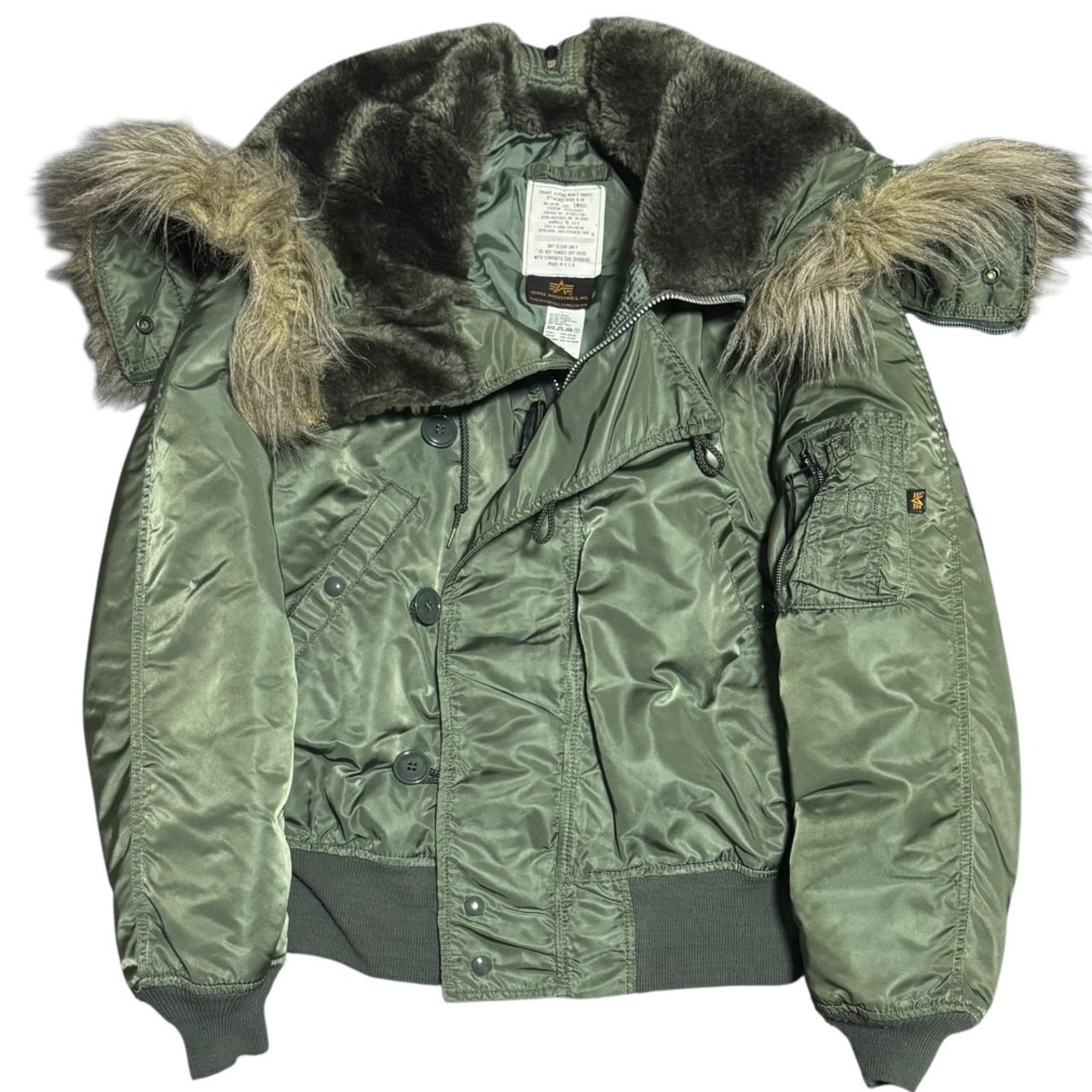 ALPHA INDUSTRIES 90s USA製 ビンテージ N-2B 短丈 フライトジャケット  