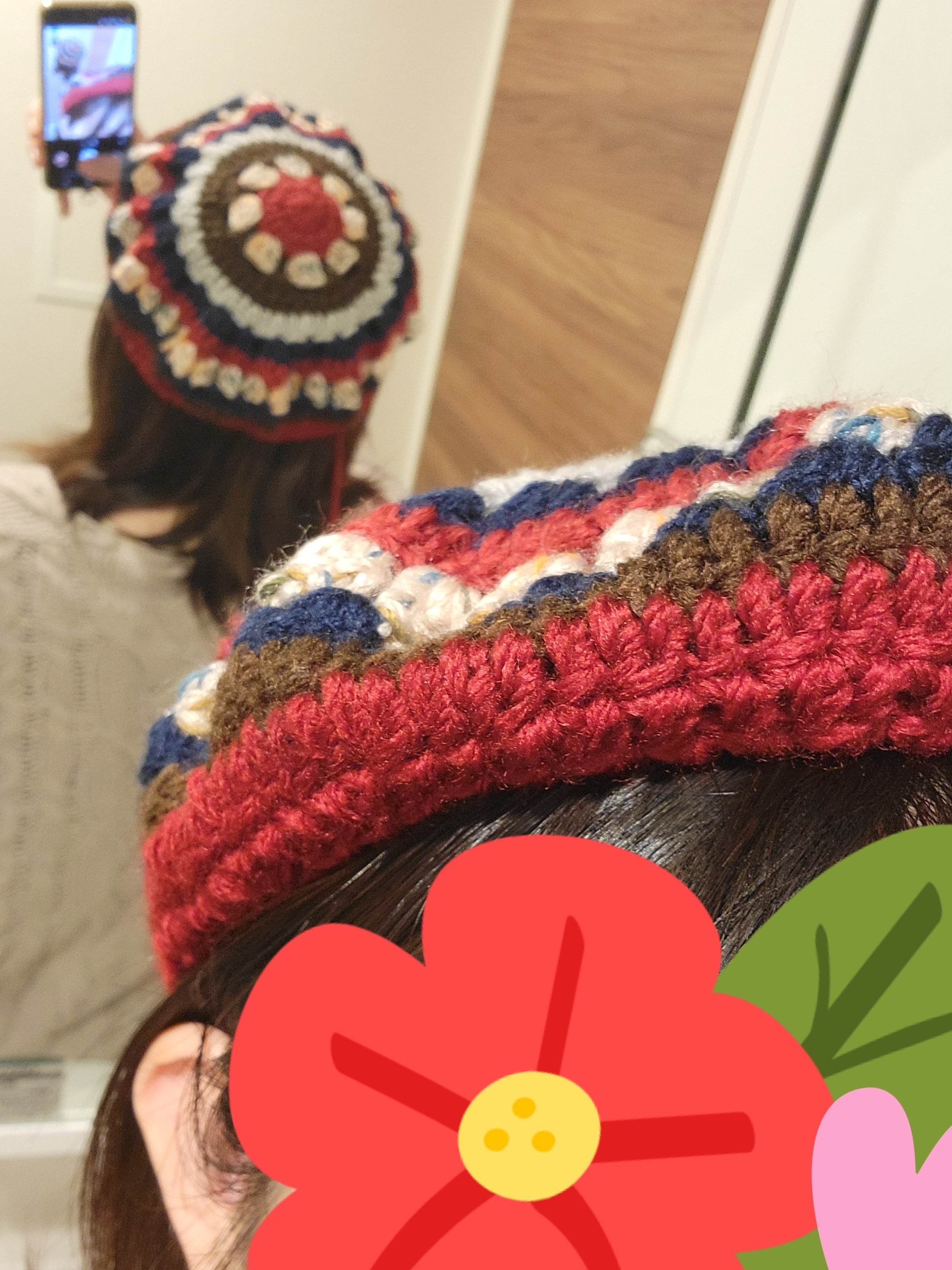 ☆人気商品 再販☆】ニットのベレー帽 | モチーフ編みの帽子屋さん