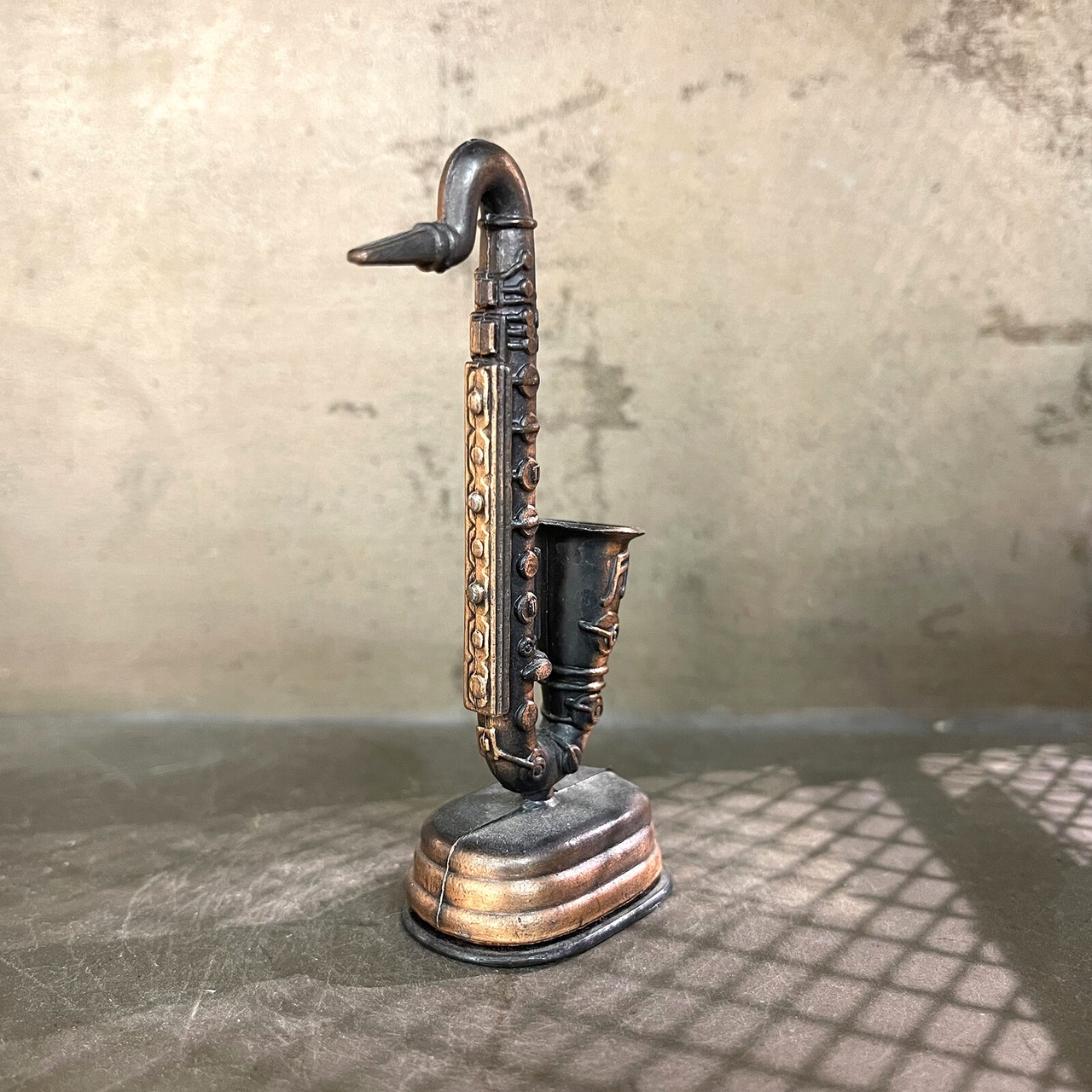 アンティークシャープナー　サックス　鉛筆削り