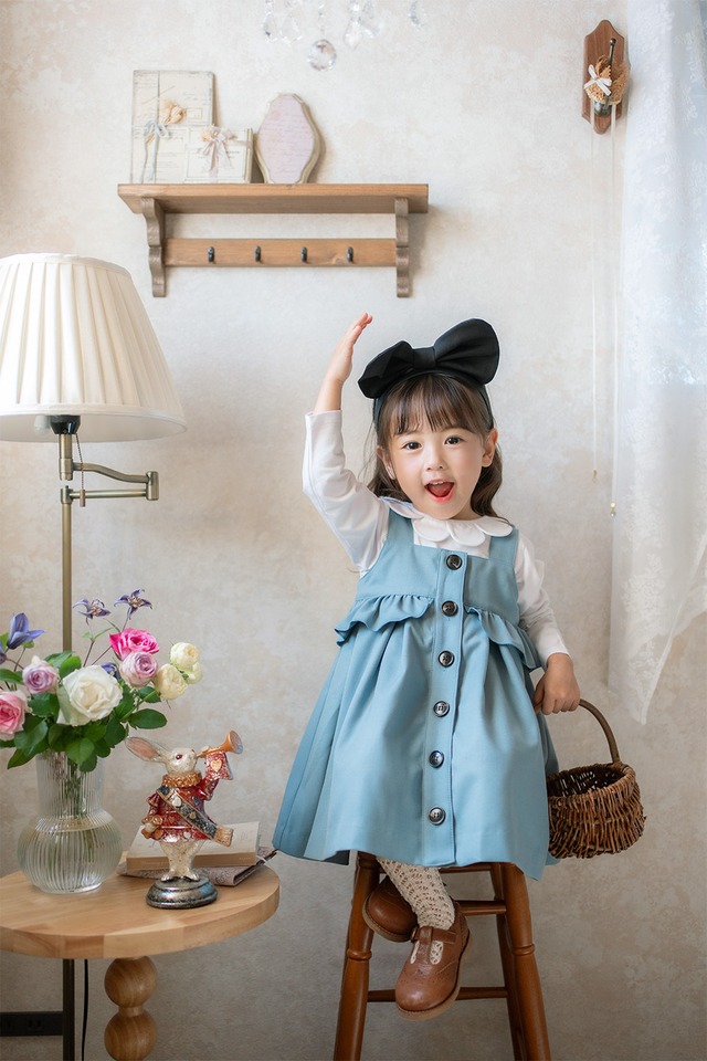 【今だけモニター価格♡】ジャンパースカート×アリス風リボン　２点SET