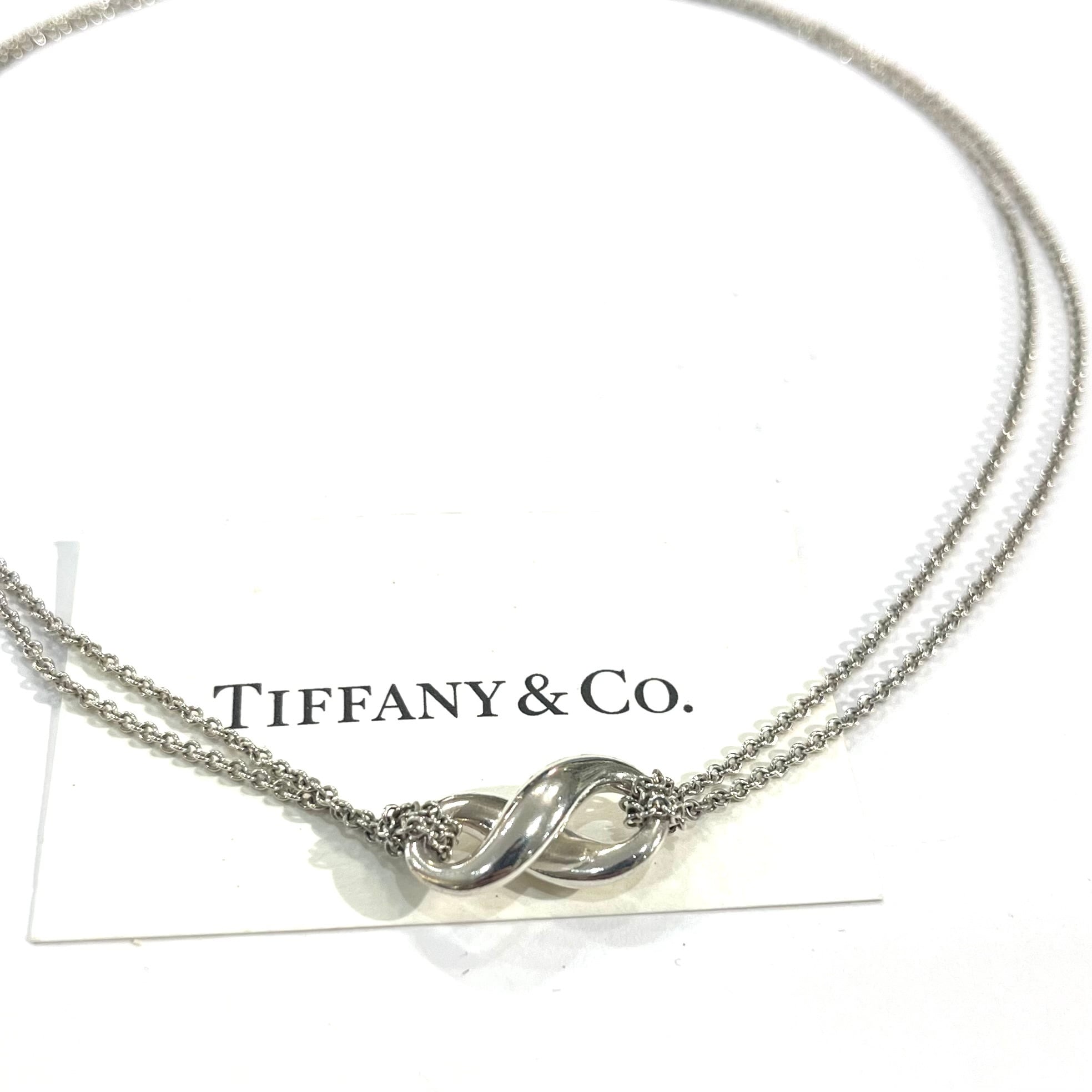 限定価格【TIFFANY&Co.】2745 ダブルチェーン 立体インフィニティ