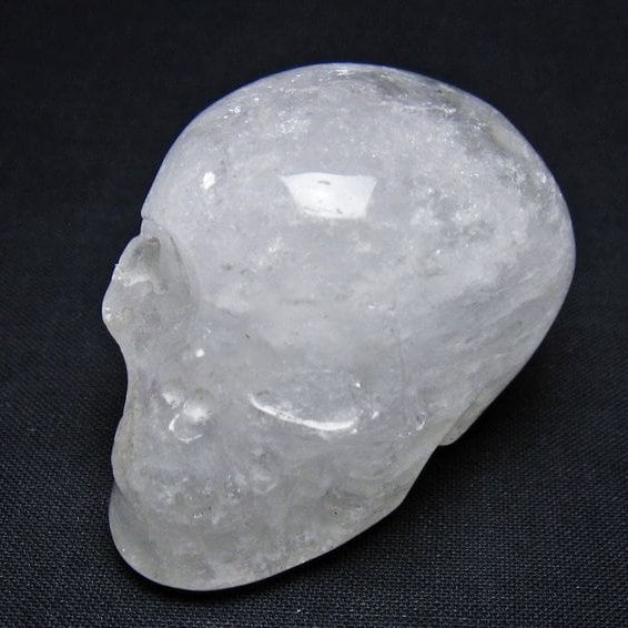 水晶 ドクロ スカル 置物 一点物 145-1797