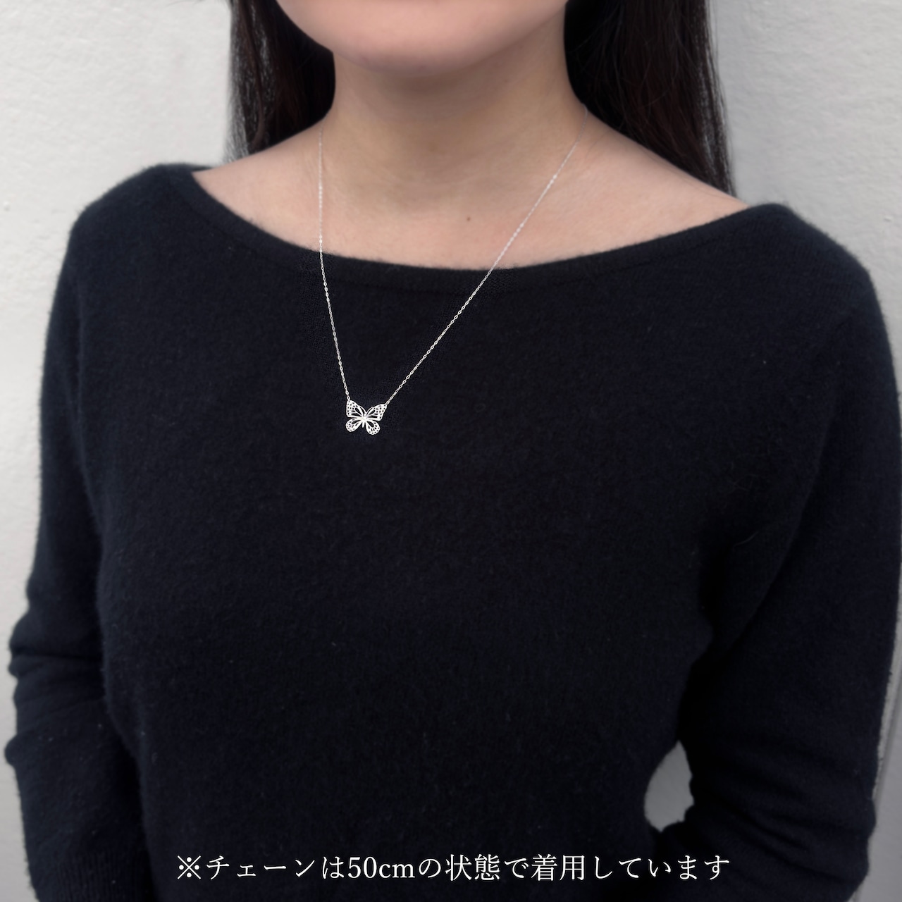 Lina｜リナ 蝶 ネックレス＆ピアスセット (SV925)  アサギマダラ (M size)