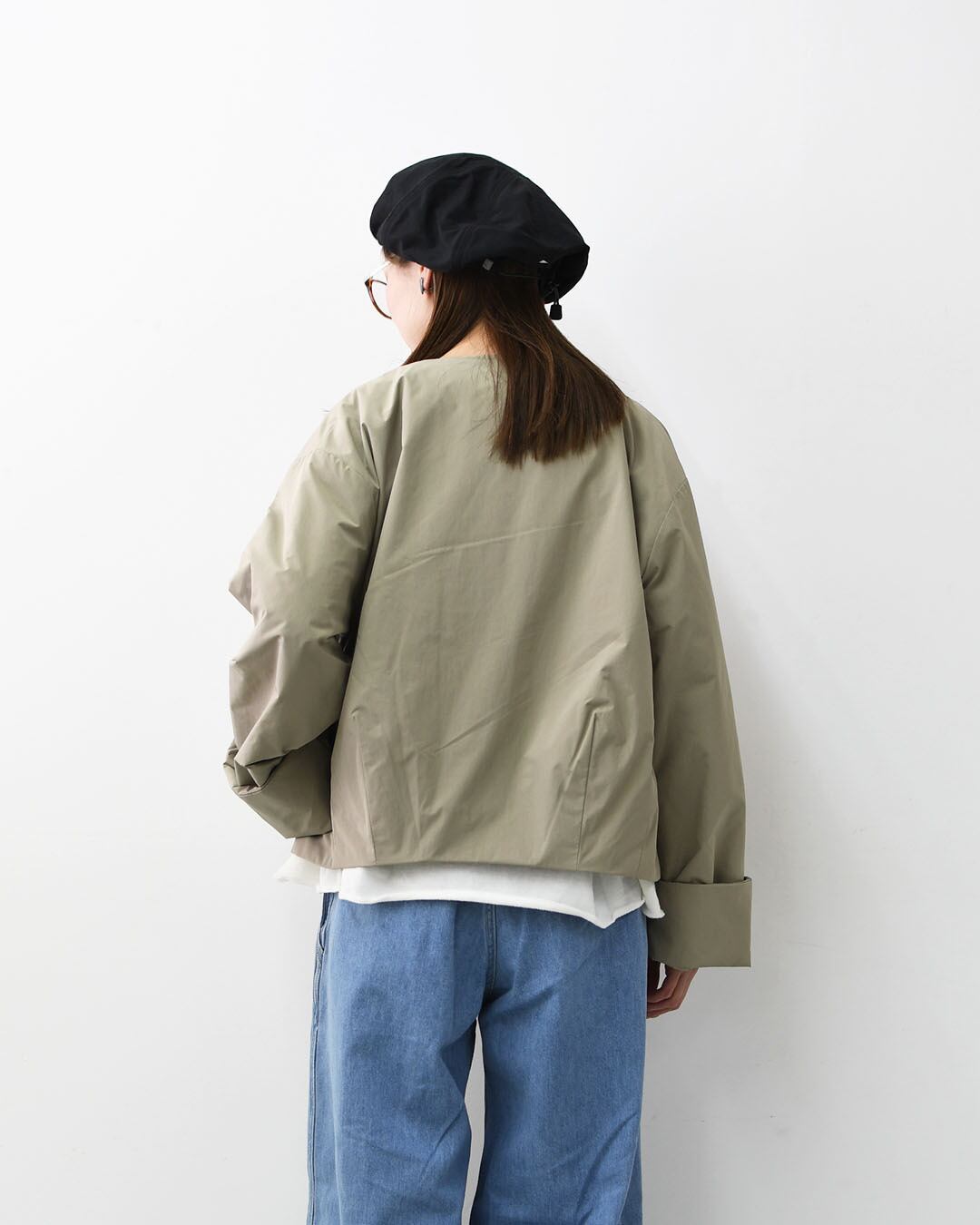 DANTON [ダントン] W INSULATION COLLARLESS WIDE JACKET [DT-A0672PNT