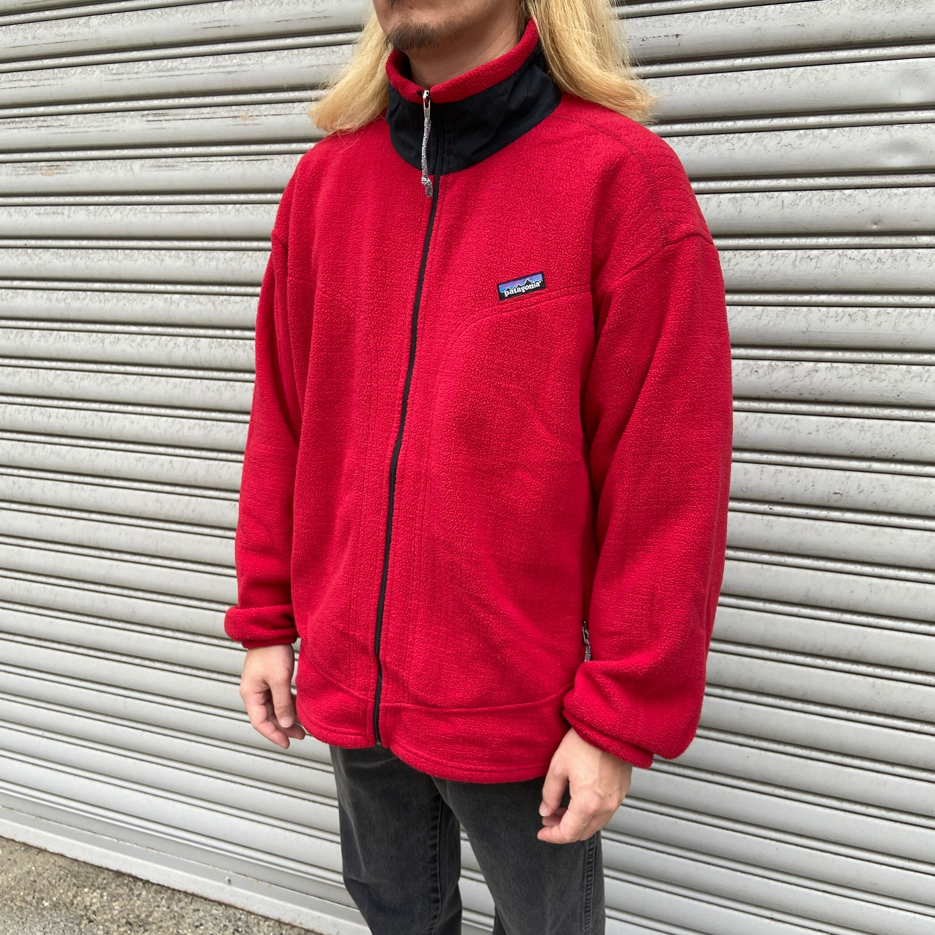 90s USA製 patagonia レギュレーター フリースジャケット 赤 L | 古着