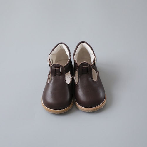 PEEP ZOOM / Baby T-Strap / D.BROWN / 12.5-16cm