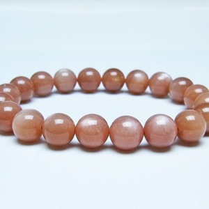オレンジムーンストーン ブレスレット 10mm 一点物 メール便可 [M便 1/10] 111-48626
