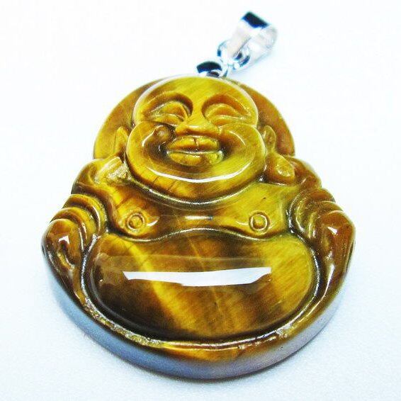 イエロータイガーアイ ペンダント 布袋様 タイガーアイ 一点物 メール便可 [M便 1/20] 112-11429