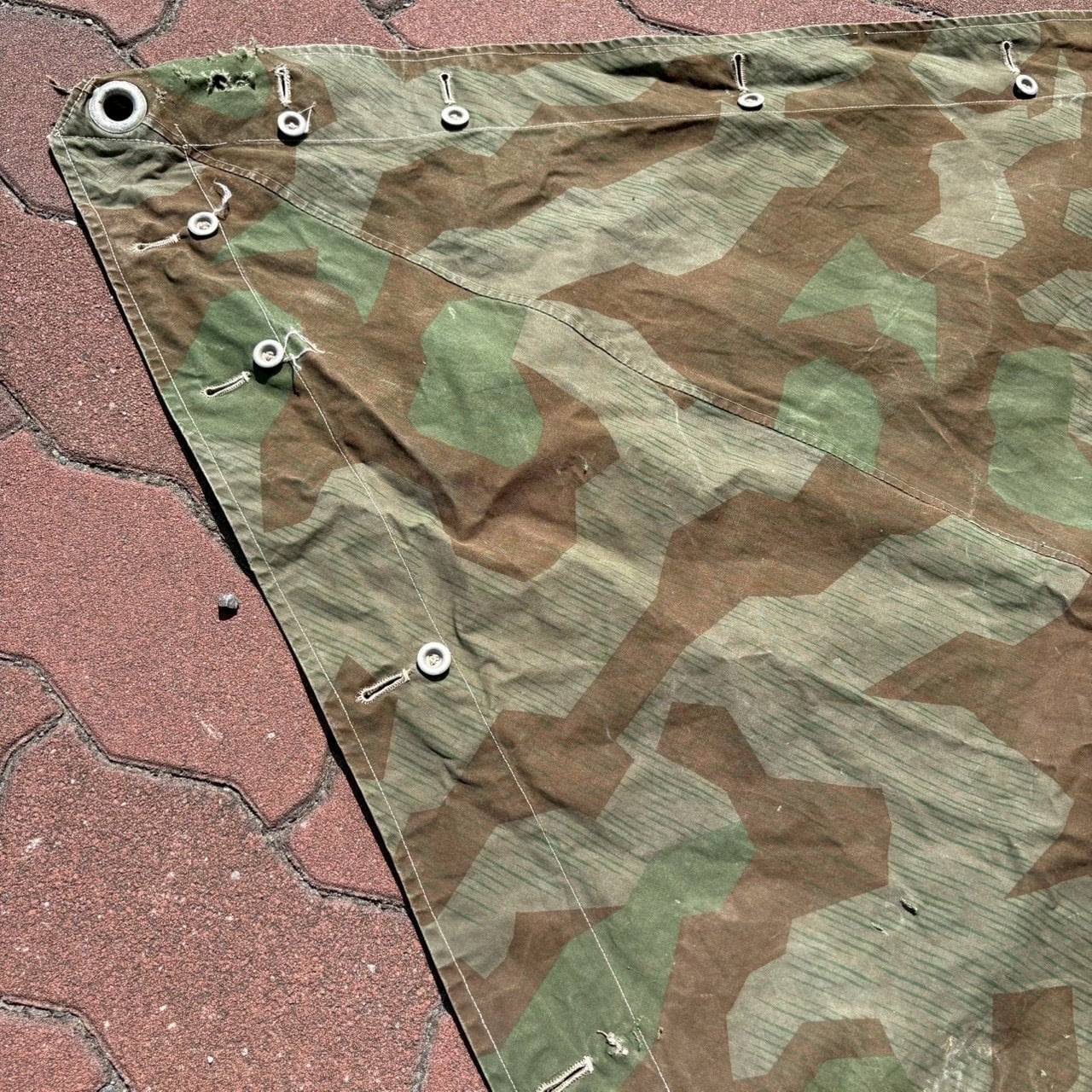 貴重 40s German Army ドイツ軍 実物 M-31 Splinter Camo Zeltbahn WW2