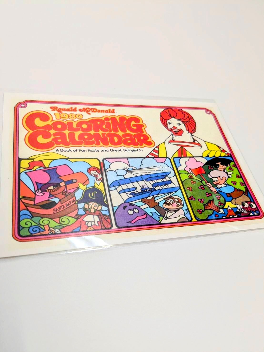 USAマクドナルドのガーフィルドのボード McDonald （マクドナルド） 】(AP0015) ColoringCalendar POST CARD