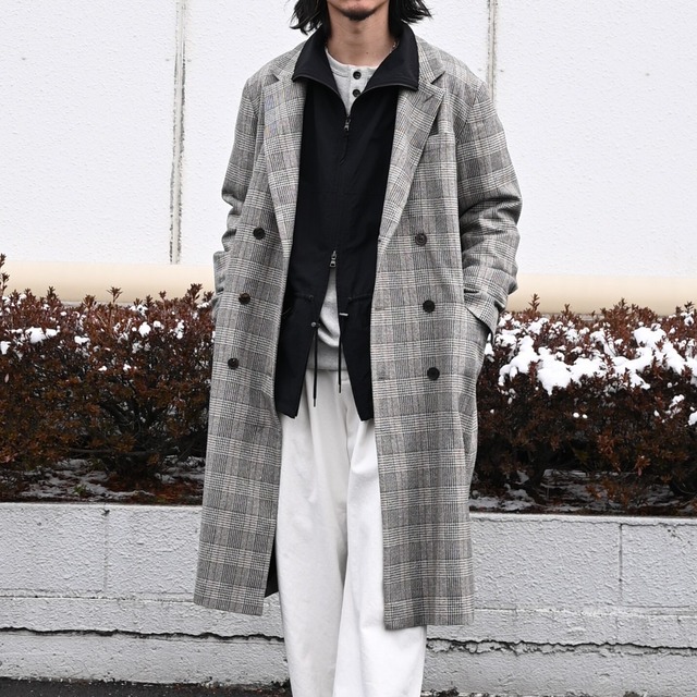 山内 / ネップシルクウール・ダブルロングコート