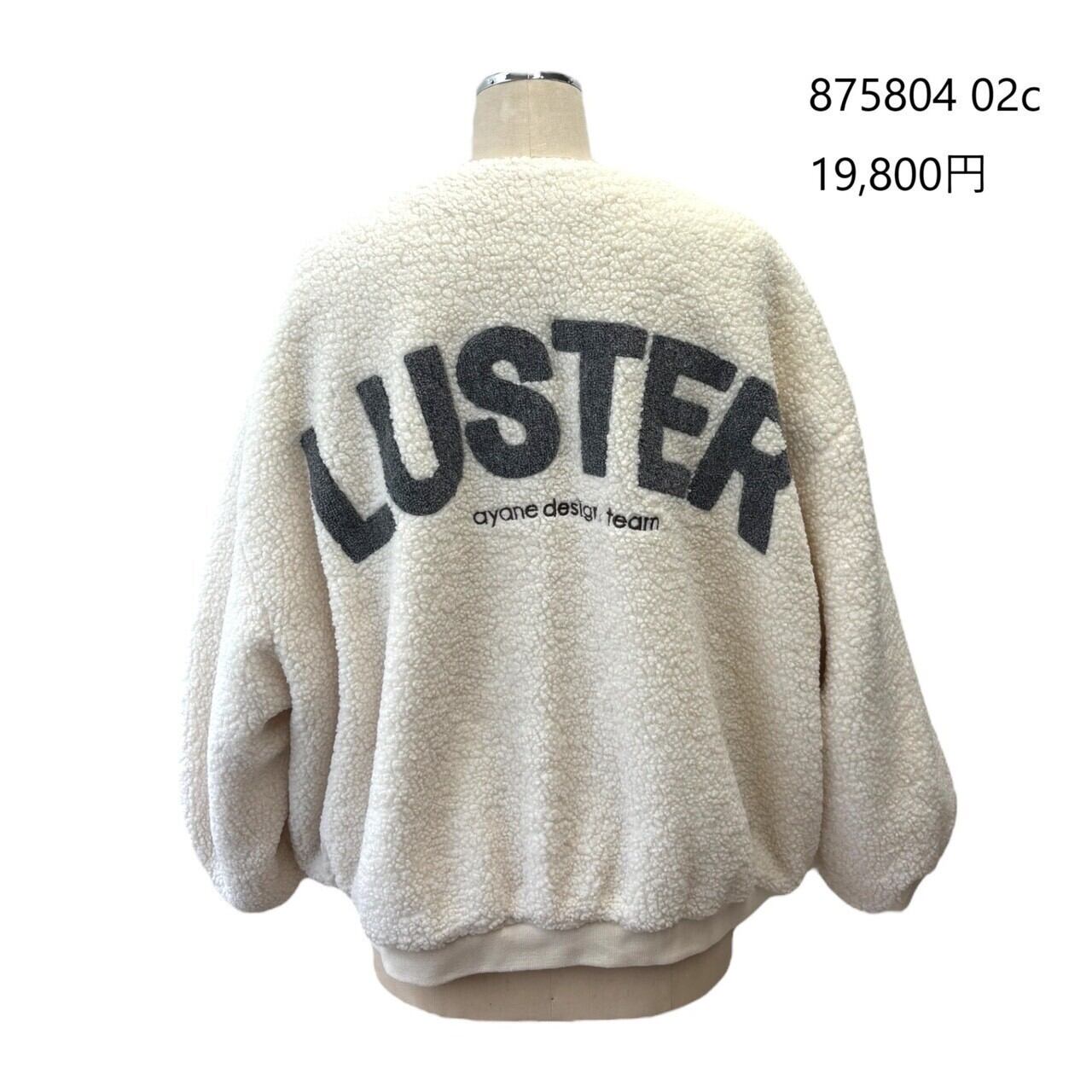 【SALE】289s. ayane /アヤン バックロゴ刺繍ボアブルゾン(オフ白、チャコール)(875804)