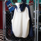 90s adidas ナイロンアノラックパーカー ホワイト×ネイビー アディダス