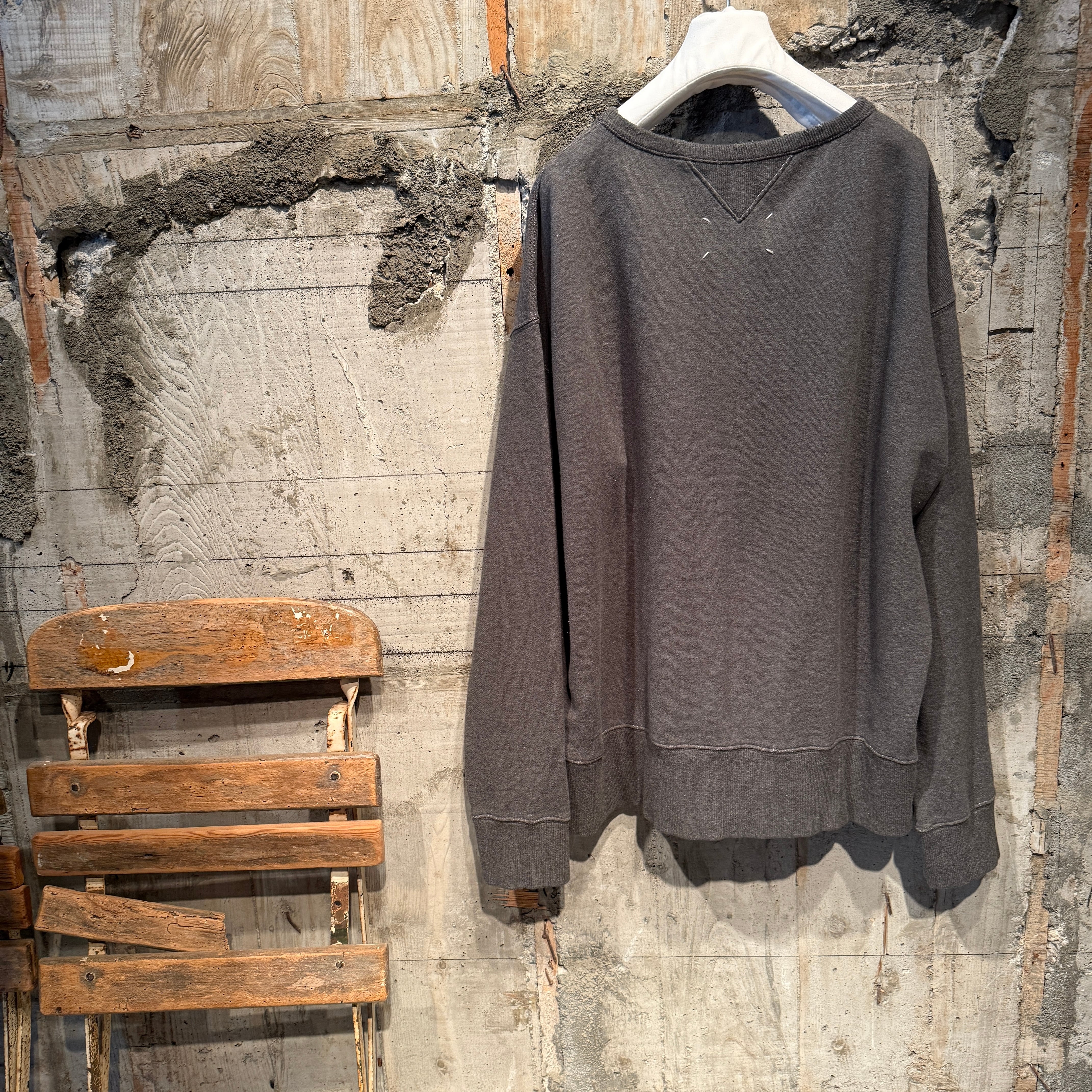 Maison Margielaグレー クルーネック トレーナー　46 Maison Margiela - スウェット クルーネックセーター / グレー