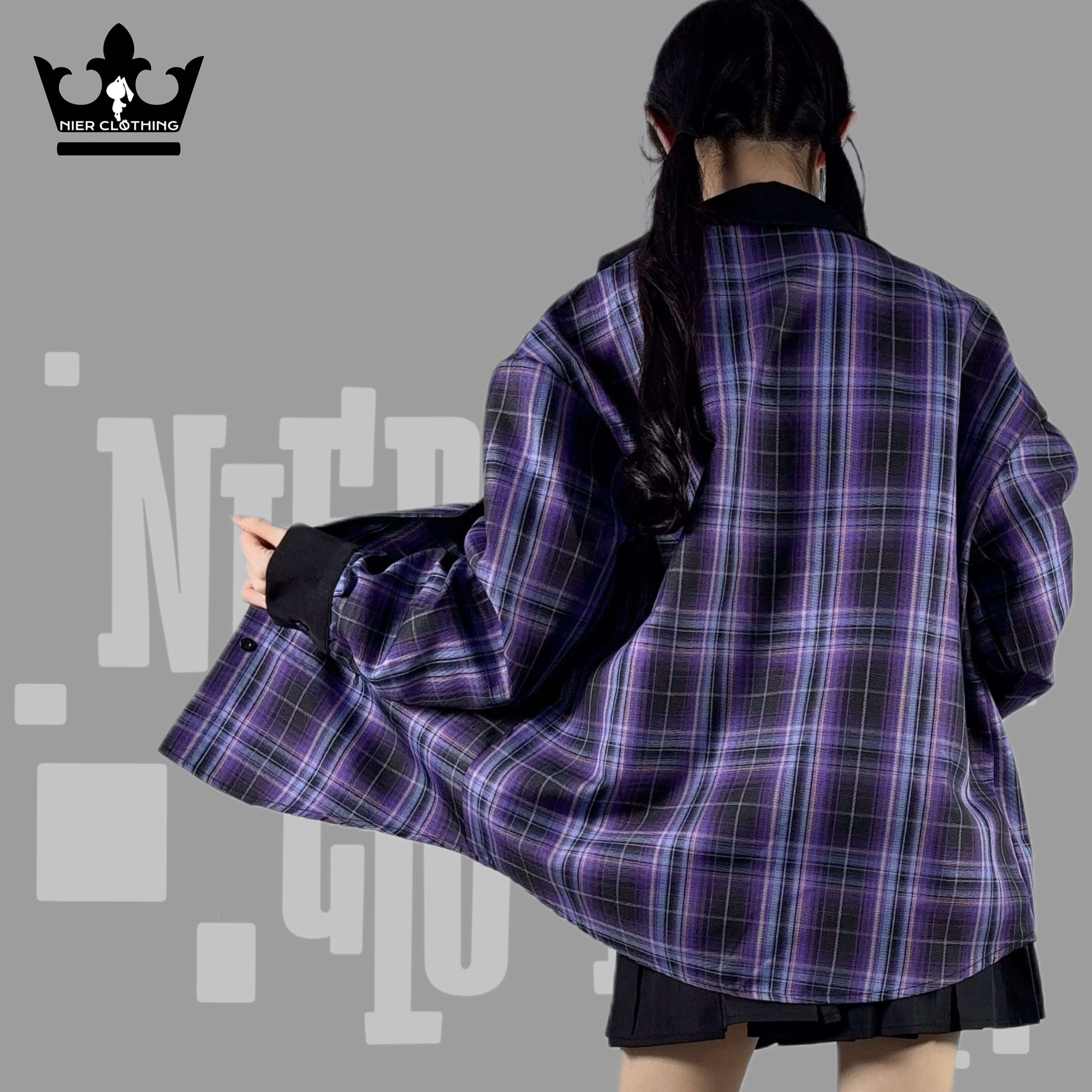 PURPLE CHECK SHIRT【CHAIN×POCKET】 | NIER CLOTHING