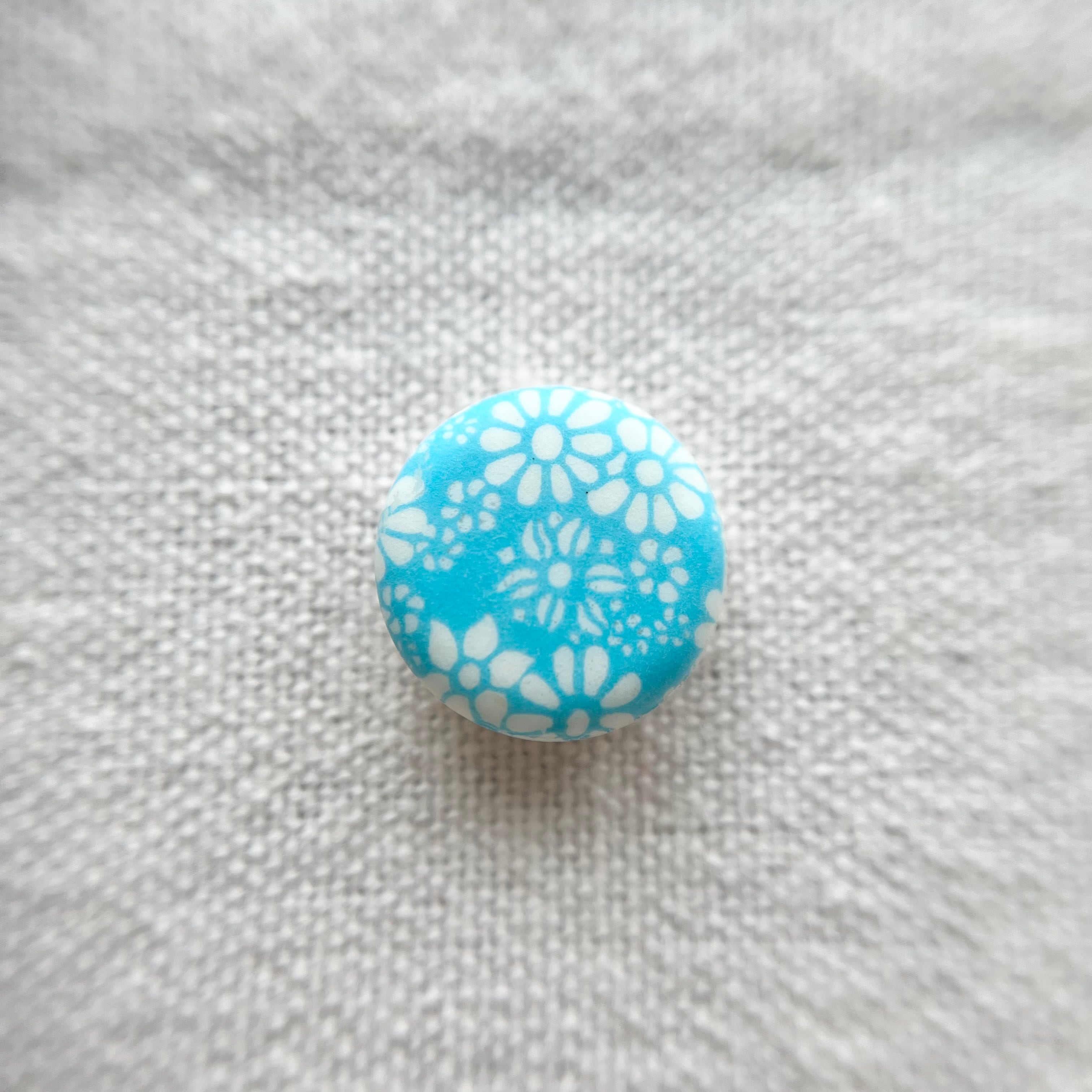 ホワイトフラワー ×マットライトブルー 15㎜