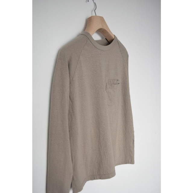 Simva 114-0092 W pocket Crew  L/S Citron Grey