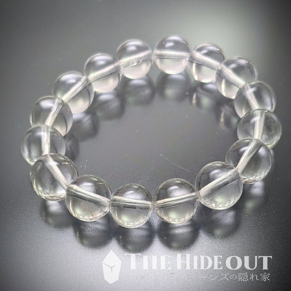 ヒマラヤ産鉱物アクセサリー029 ヒマラヤ水晶ブレスレットクリア 重量感MAX特大クリア玉