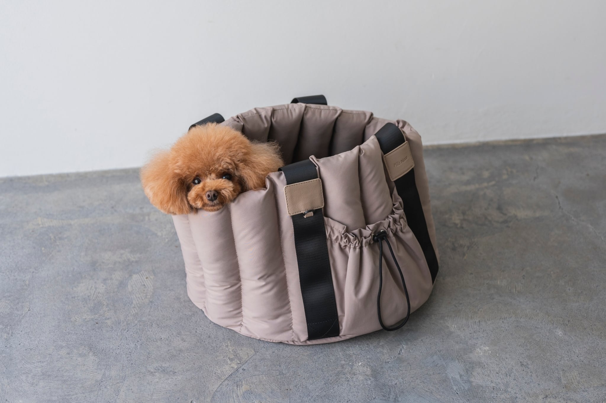 FuFu フワモコベッドキャリー グレージュ ー ペットキャリー ドライブ