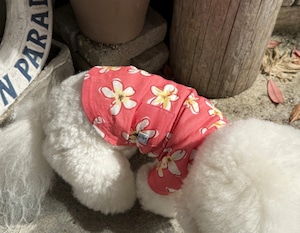 【THEREST OF LIFE】HAWAIIAN FLOWER SHIRT(red)