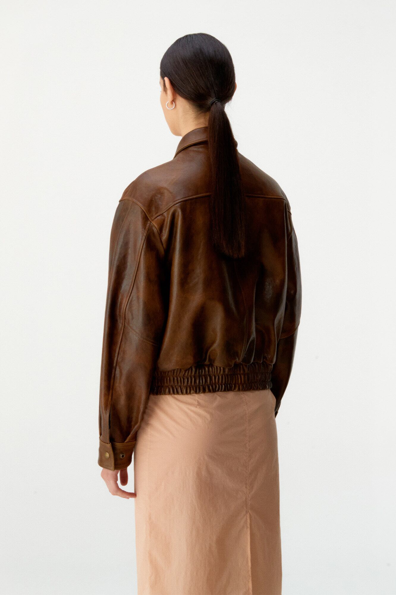 COOR WOMEN] Vintage Leather A-2 Jacket (Brown) 正規品 韓国ブランド