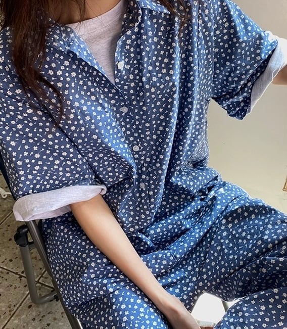予約販売】小花柄オールインワン#グリーン | KISHIKA