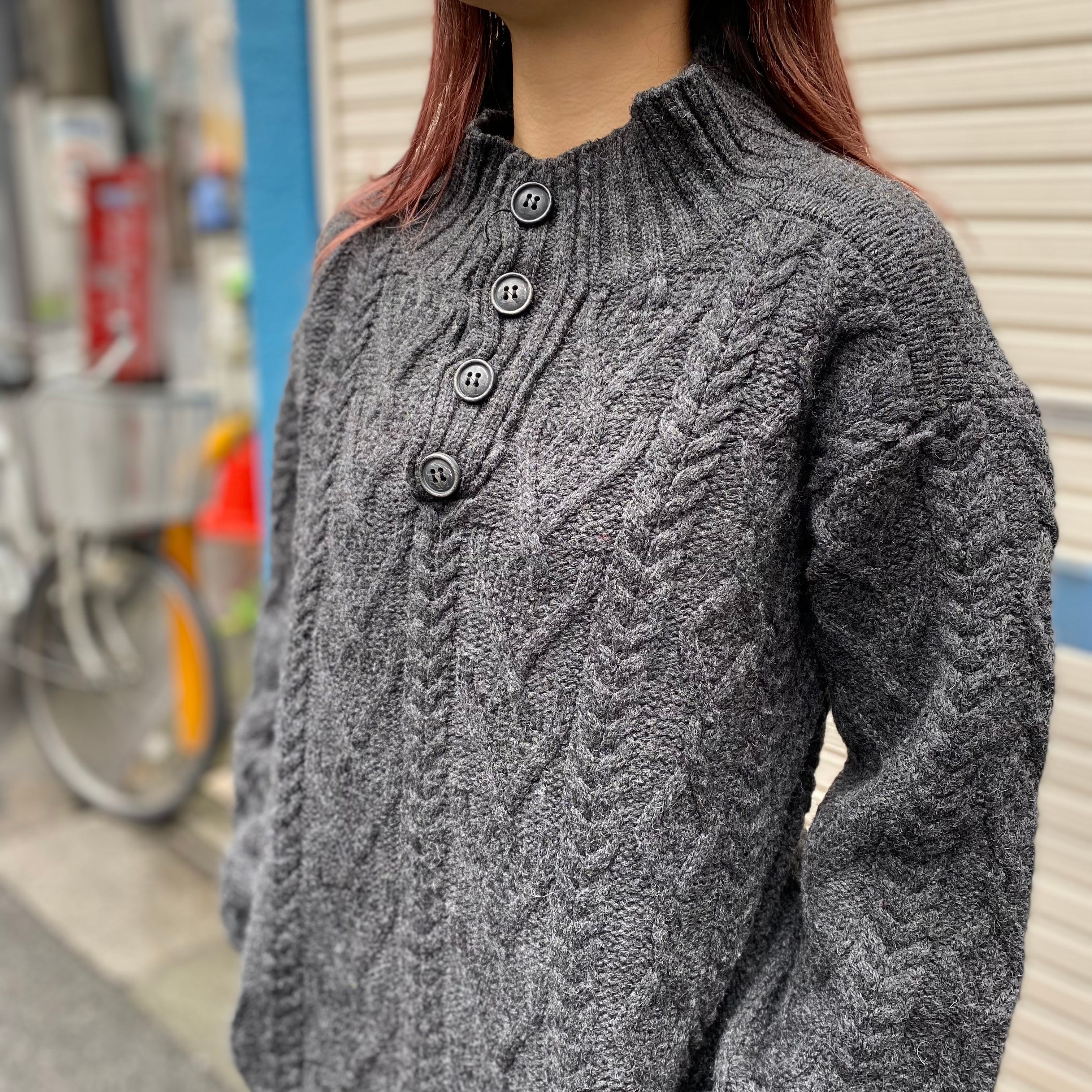 ゴッホ 星月夜 VINCE ヴィンス レディース ニット・セーター アウター Aran Cable Cardigan 