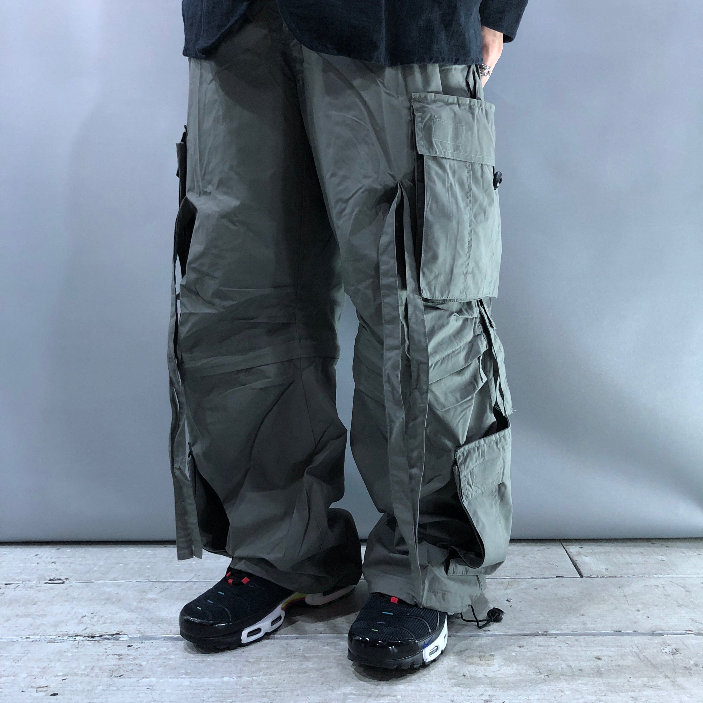 UK LABEL】 Techno pants military テクノパンツ グレーカーキ ...