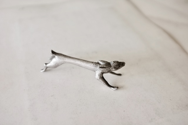 残4 フランス 永遠の硬化 うさぎのカトラリーレスト アンティーク