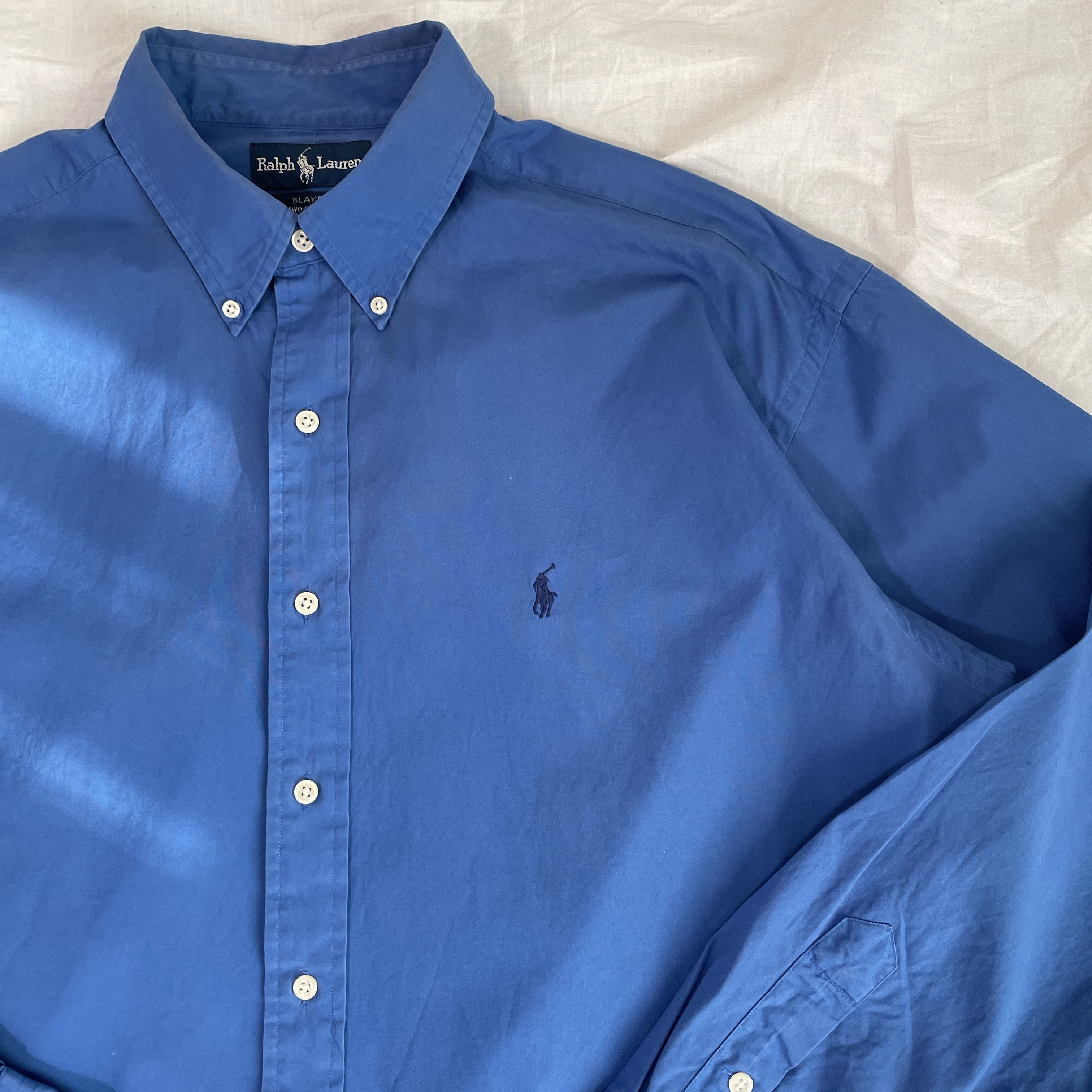 90s Ralph Lauren BLAKE ラルフローレン ブレイク ボタンダウンシャツ　ブルー　XL