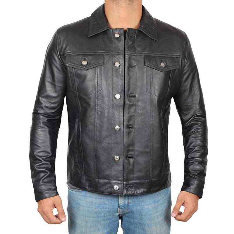 ヤギスエード革トラッカーシャツ・ジャケット Goat Suede Leather