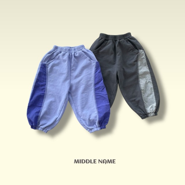 《送料無料》予約:切り替え配色パンツ【MIDDLENAME】