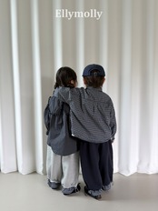 韓国子供服 / 26Autumn / ELLY MOLLY / マスクチェックブラウス / 秋服 *5~15*