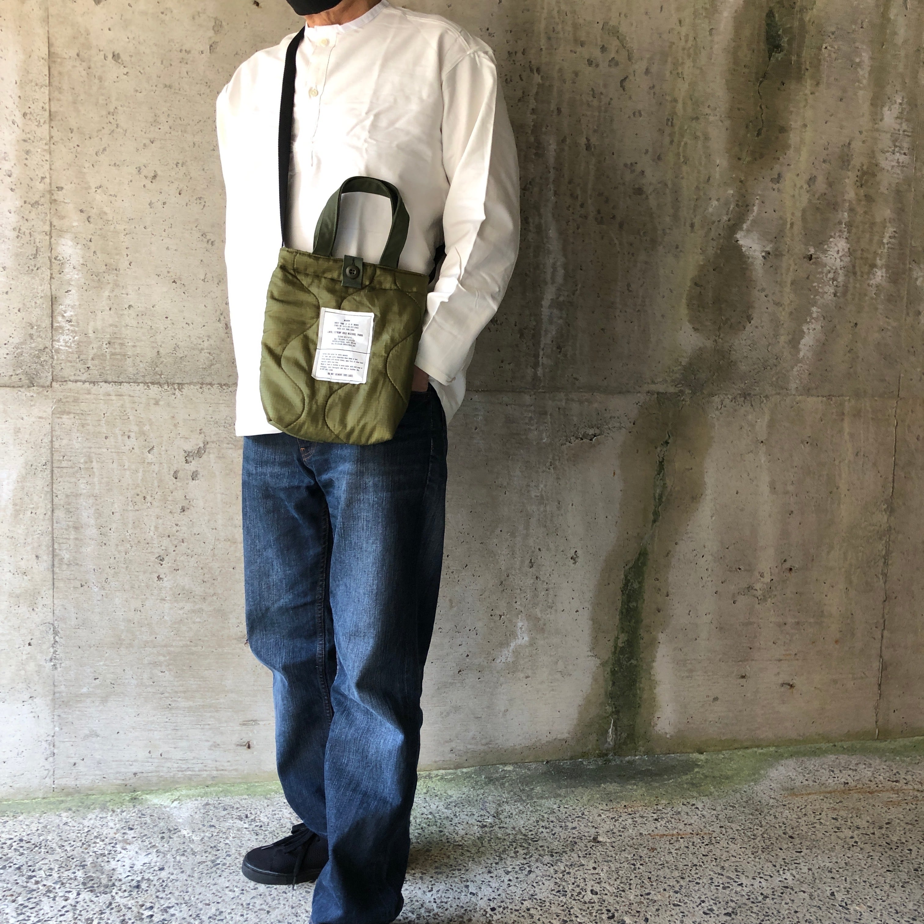 HB977】 ショルダー ミリタリー ライナーリメイクペイシェントバッグ