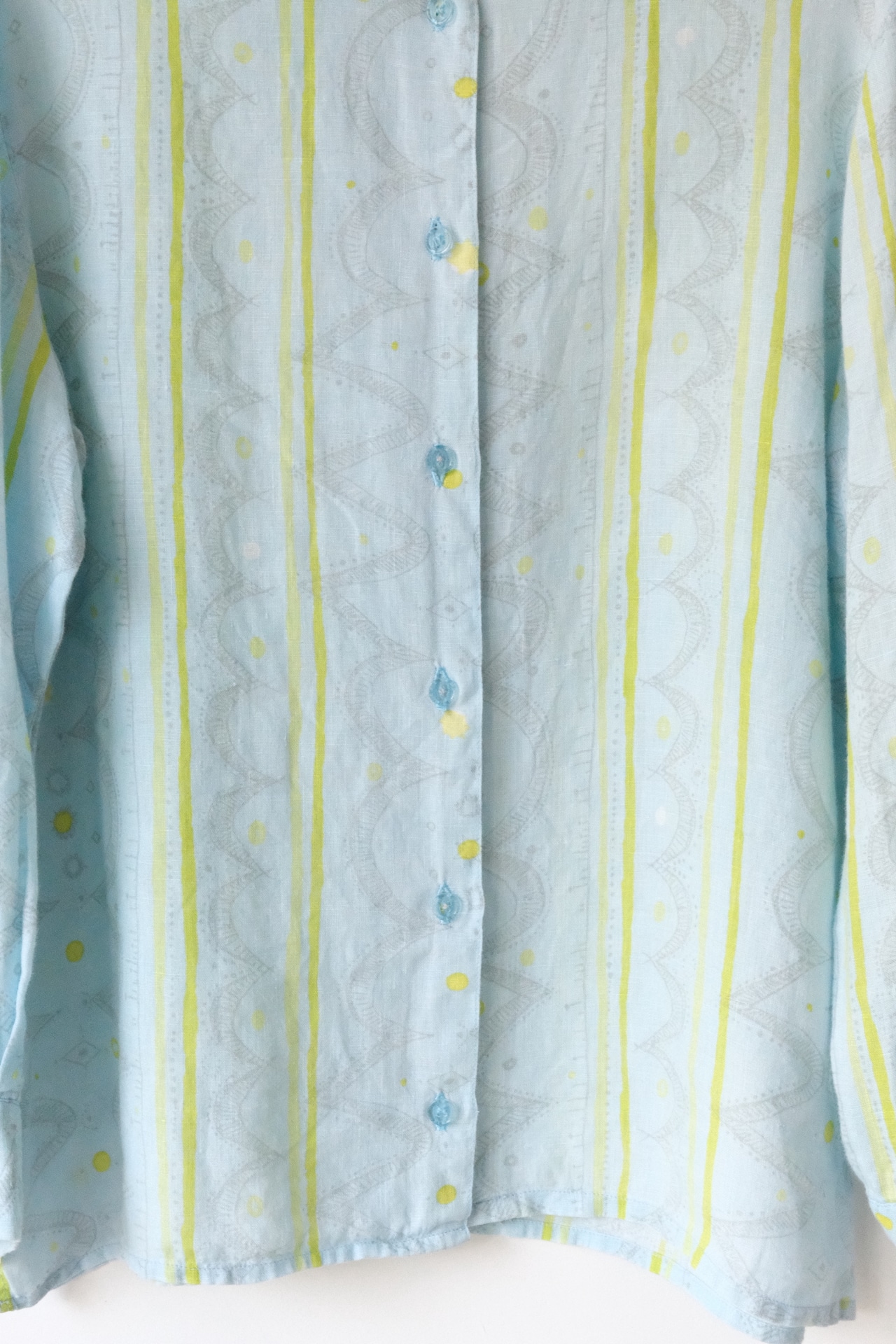 Marimekko "Prenikka" twinkle blue linen shirt