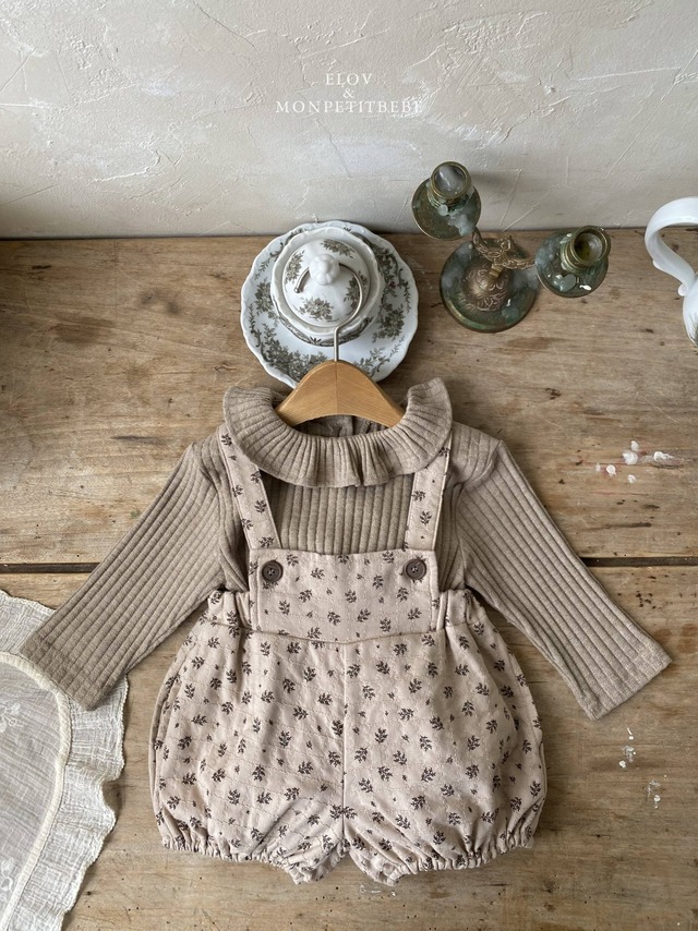 残り1点 即納⌇70-80cm リーフ サロペット