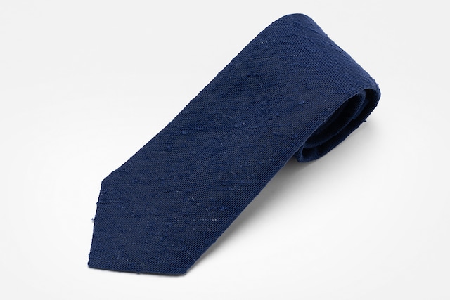 ≪VANNERS＆musterdTIES別注≫　silk wool　solid slab tie　〈navy〉